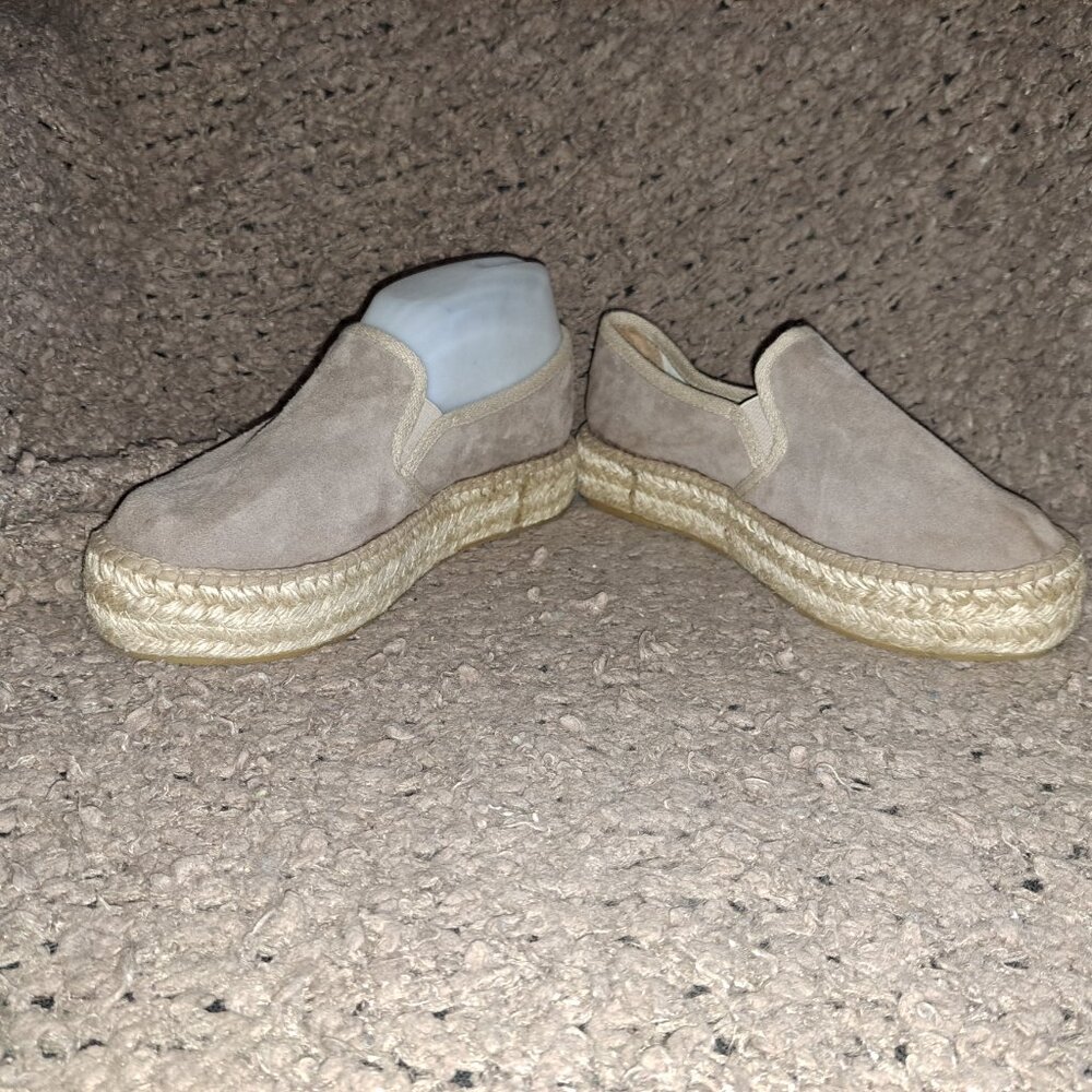 TONI PONS-Origens-Flatform Espadrilles-Light Brown Suede-Sz 37-Near Mint - Picture 4 of 8